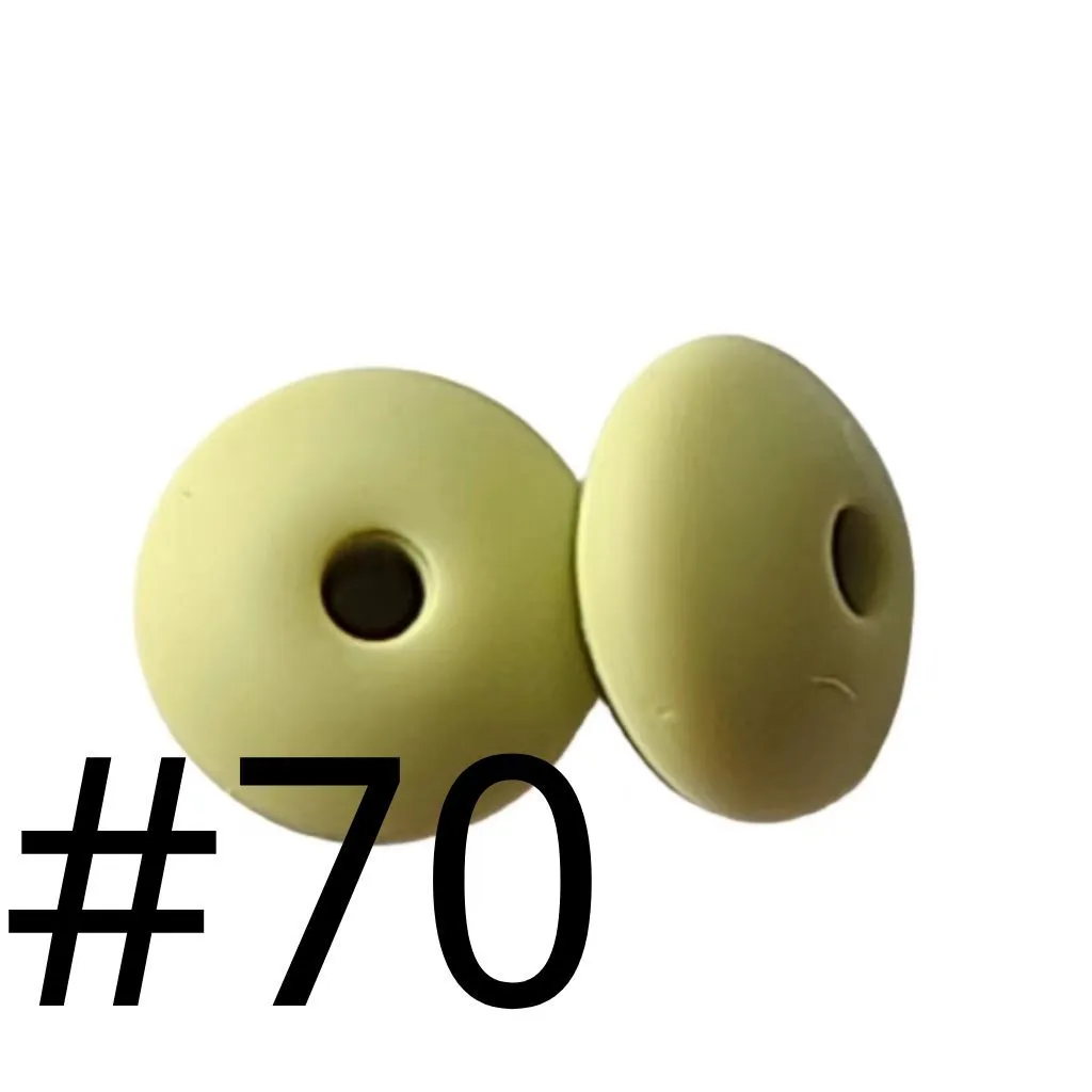 Silicone Lentil Beads Spacers Saucers 12mm - Image 30