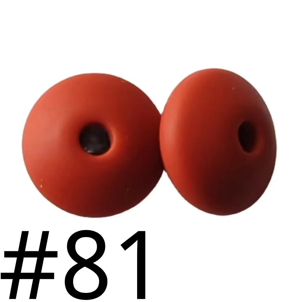Silicone Lentil Beads Spacers Saucers 12mm - Image 33