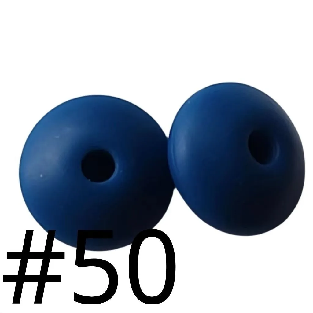 Silicone Lentil Beads Spacers Saucers 12mm - Image 34