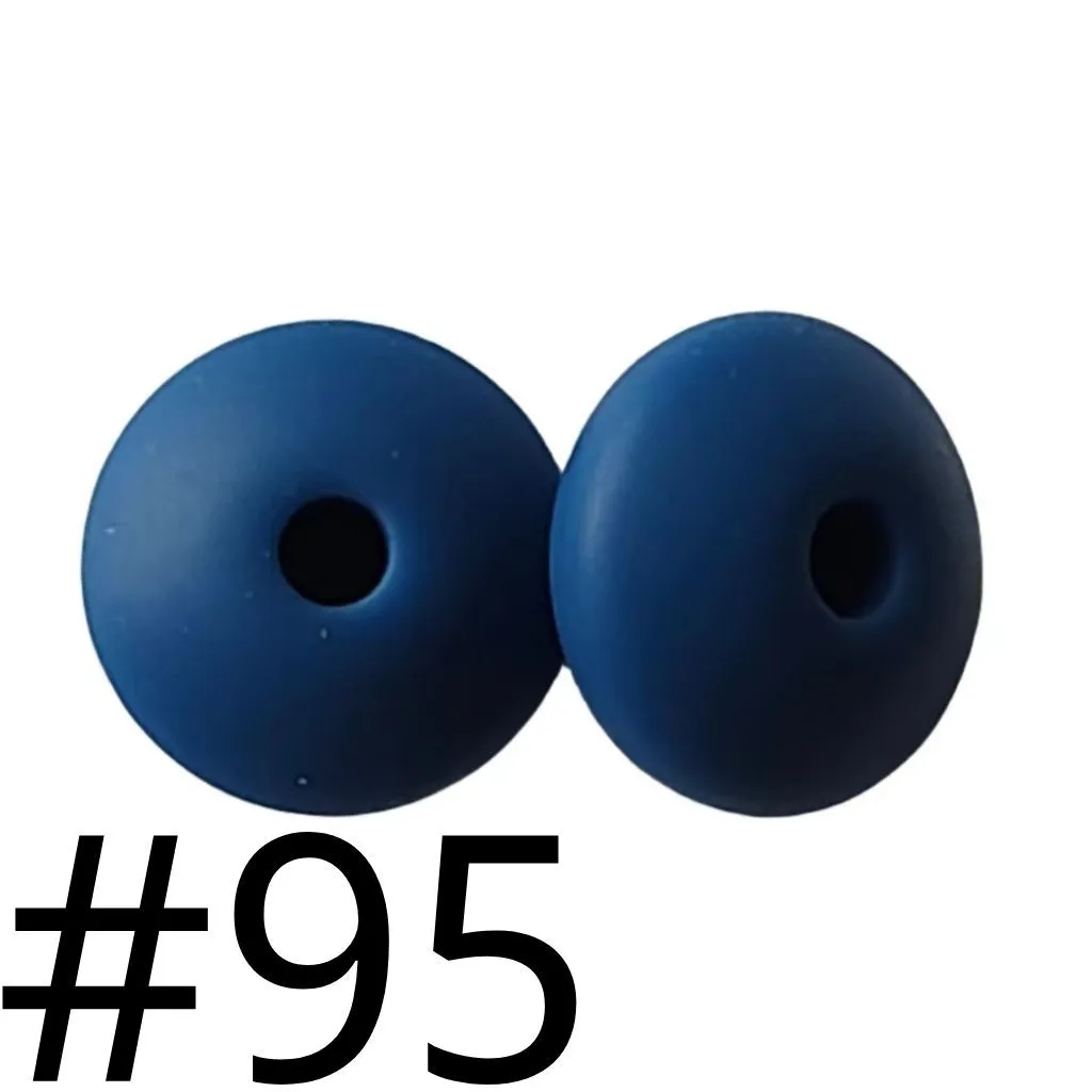 Silicone Lentil Beads Spacers Saucers 12mm - Image 35