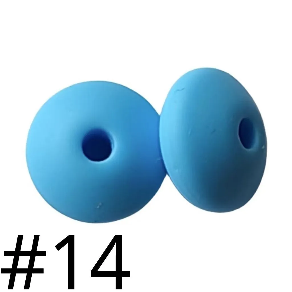 Silicone Lentil Beads Spacers Saucers 12mm - Image 36