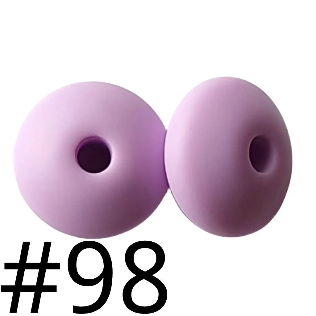 Silicone Lentil Beads Spacers Saucers 12mm - Image 39