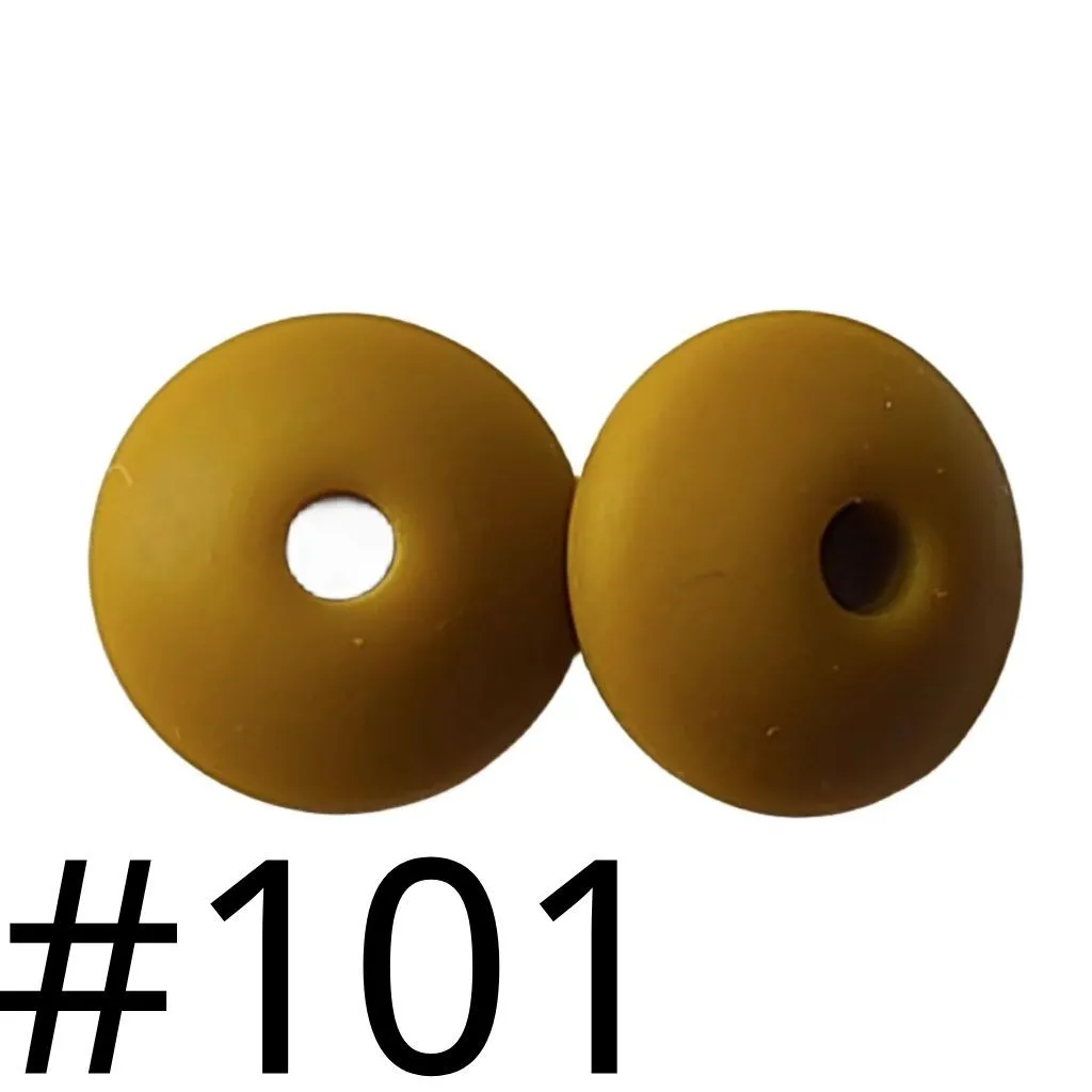 Silicone Lentil Beads Spacers Saucers 12mm - Image 40