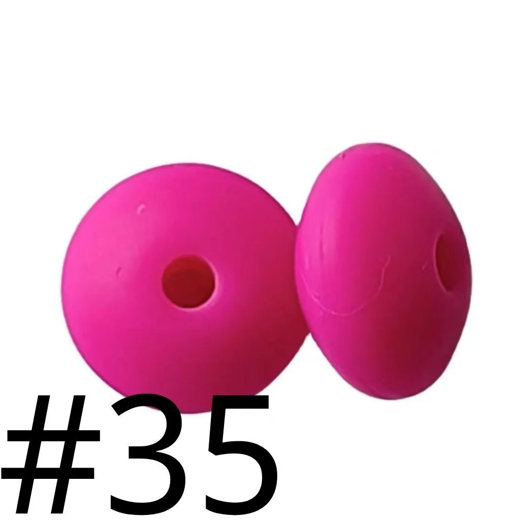 Silicone Lentil Beads Spacers Saucers 12mm - Image 42