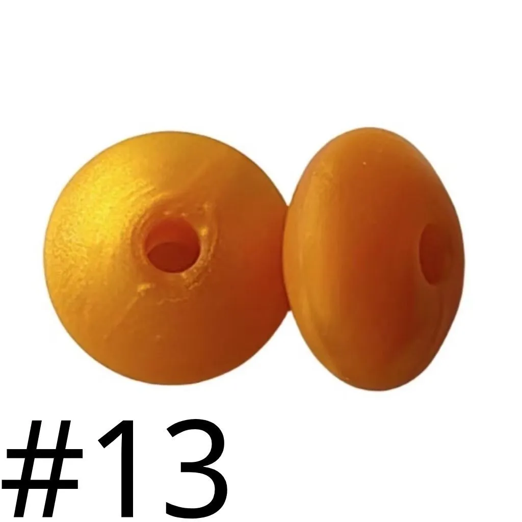 Silicone Lentil Beads Spacers Saucers 12mm - Image 43