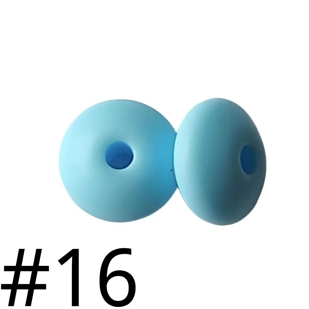 Silicone Lentil Beads Spacers Saucers 12mm - Image 50