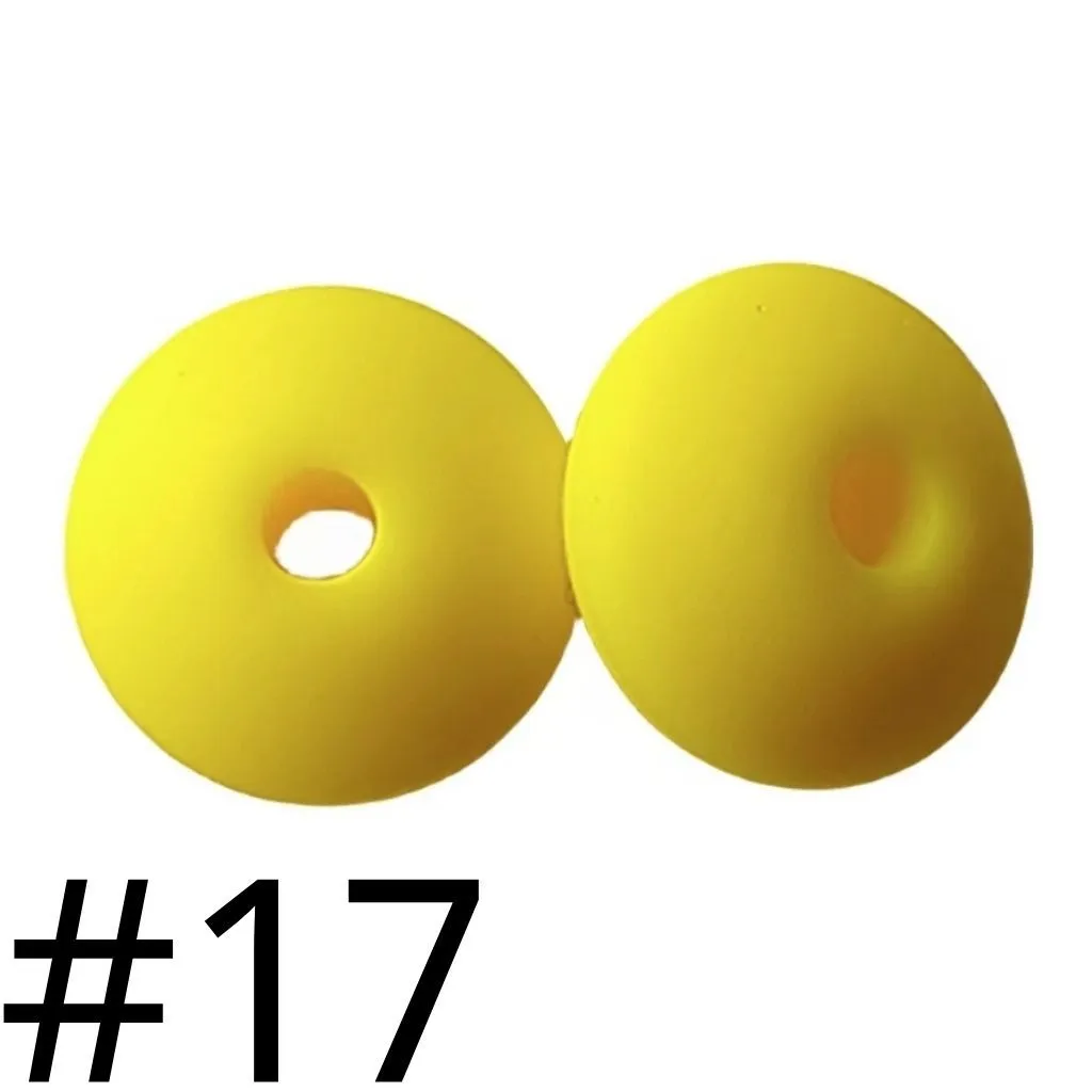 Silicone Lentil Beads Spacers Saucers 12mm - Image 51