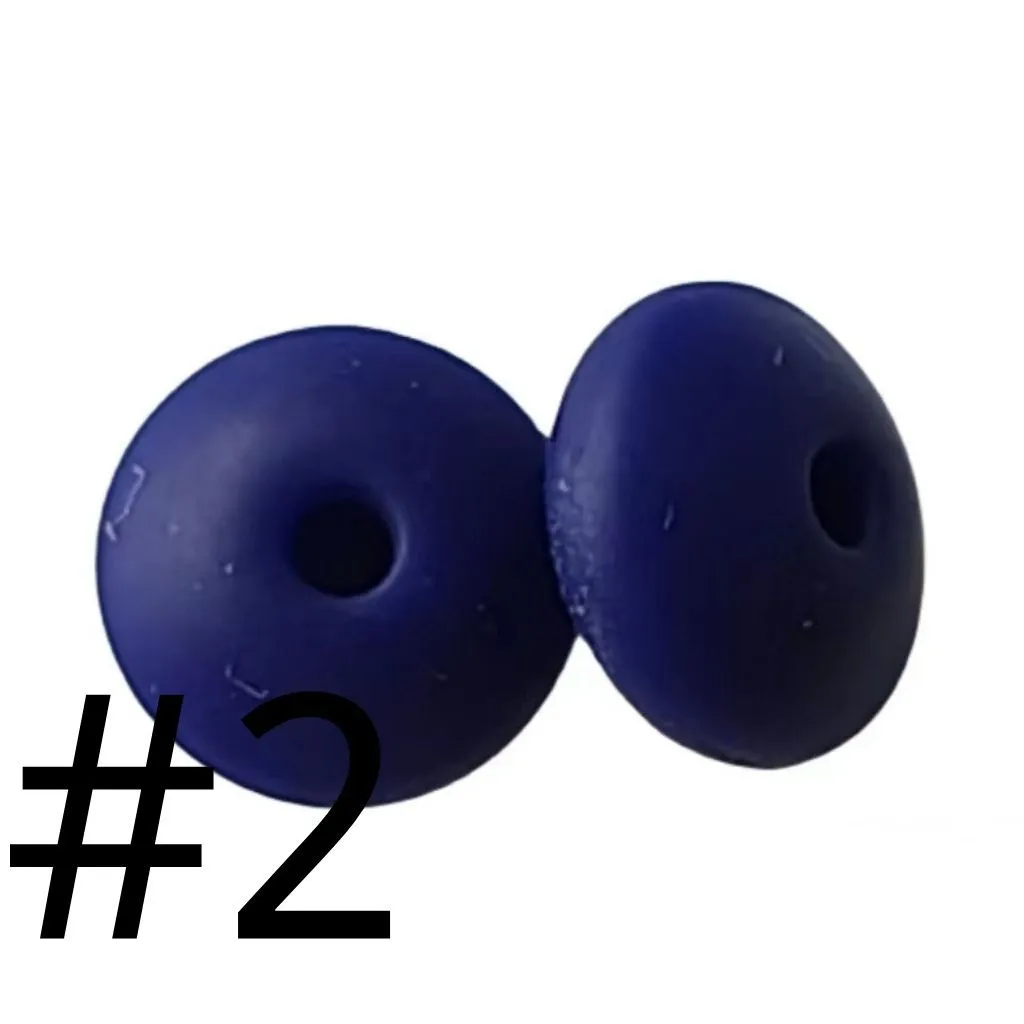 Silicone Lentil Beads Spacers Saucers 12mm - Image 52