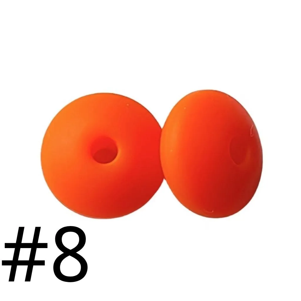 Silicone Lentil Beads Spacers Saucers 12mm - Image 53