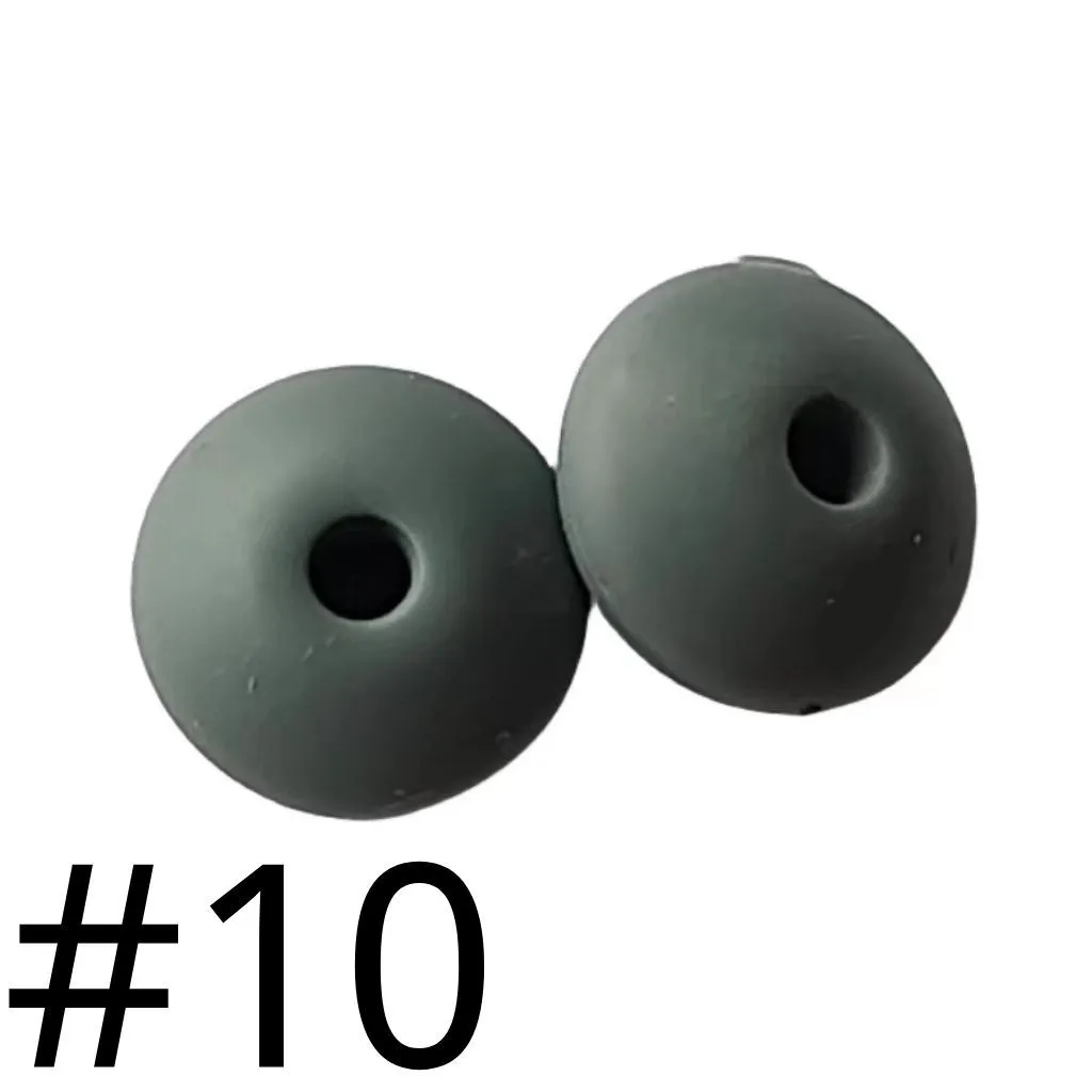 Silicone Lentil Beads Spacers Saucers 12mm - Image 54