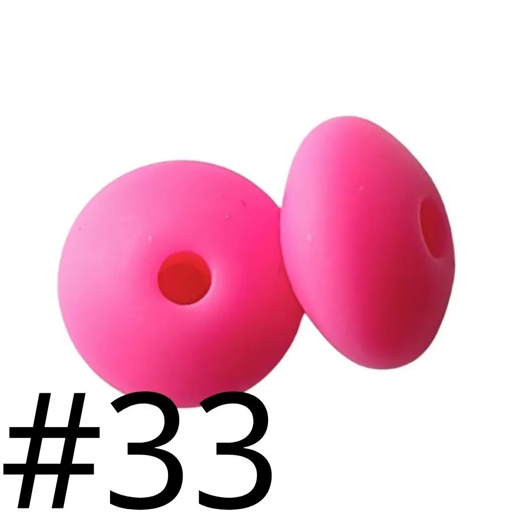 Silicone Lentil Beads Spacers Saucers 12mm - Image 62