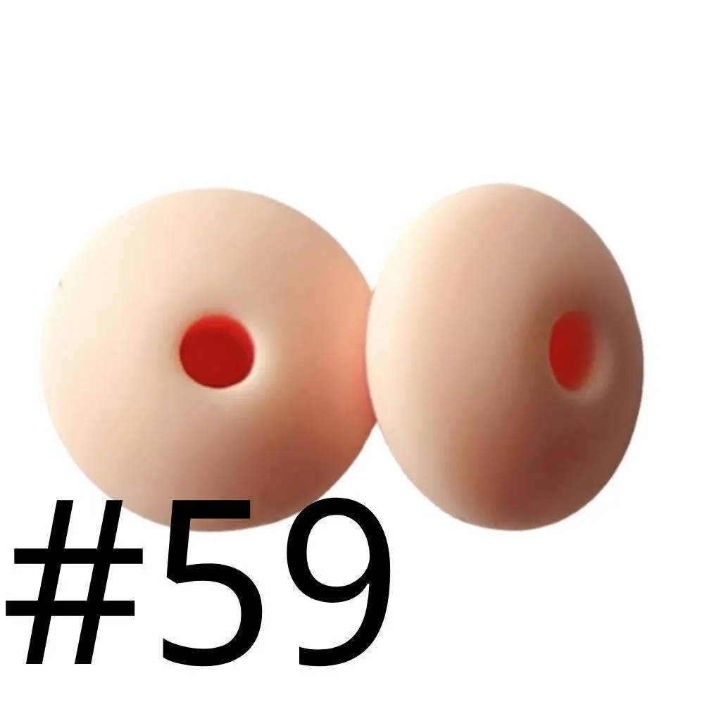 Silicone Lentil Beads Spacers Saucers 12mm - Image 65