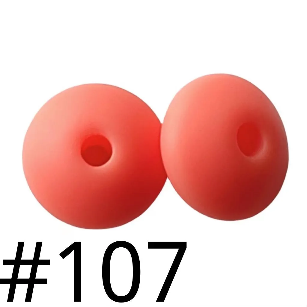 Silicone Lentil Beads Spacers Saucers 12mm - Image 66