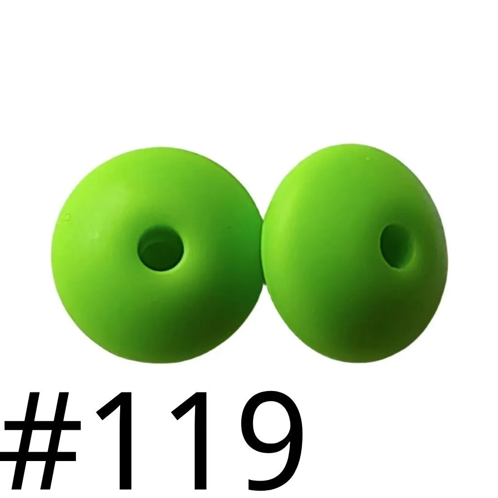 Silicone Lentil Beads Spacers Saucers 12mm - Image 68