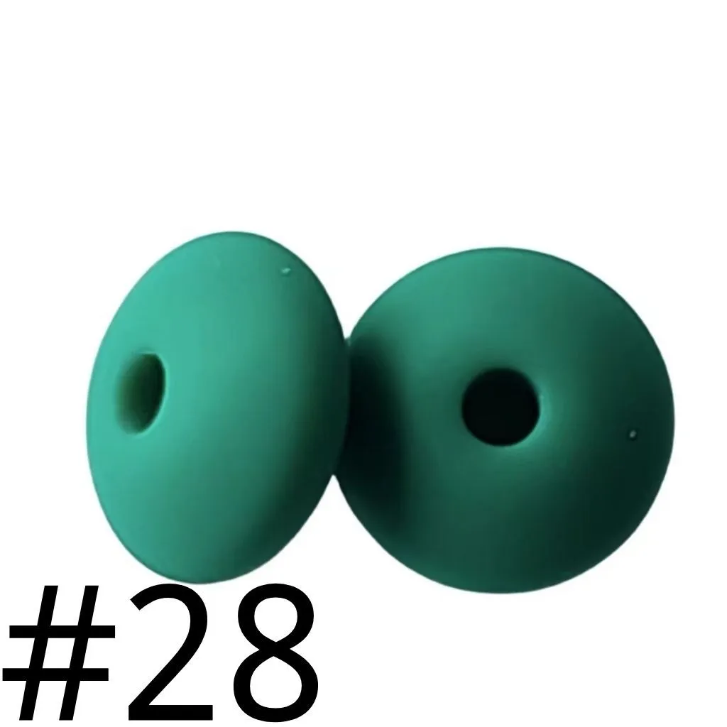 Silicone Lentil Beads Spacers Saucers 12mm - Image 69