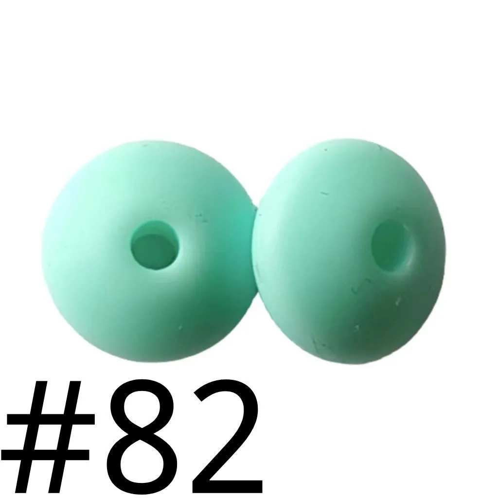 Silicone Lentil Beads Spacers Saucers 12mm - Image 71