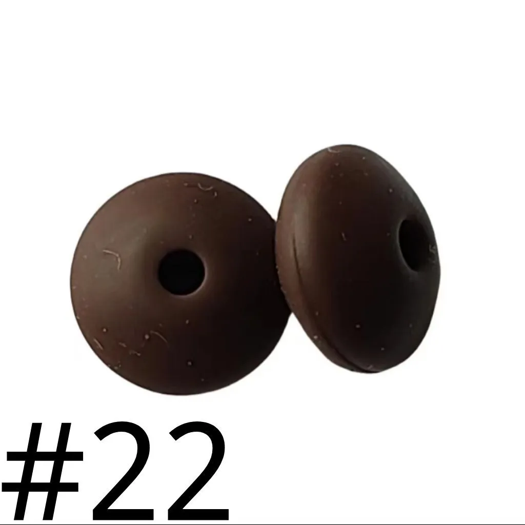 Silicone Lentil Beads Spacers Saucers 12mm - Image 74