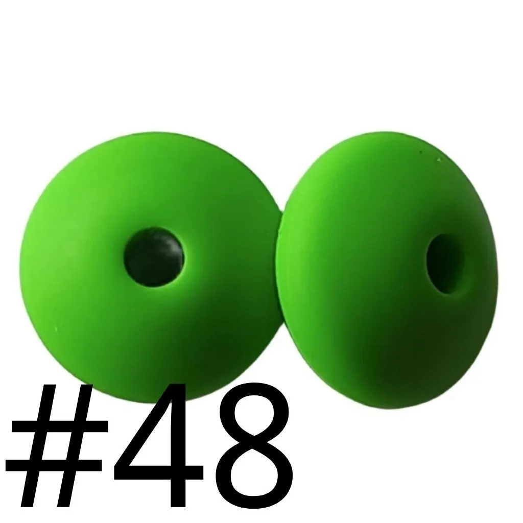 Silicone Lentil Beads Spacers Saucers 12mm - Image 8