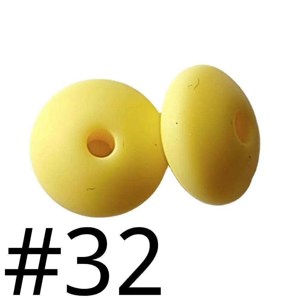 Silicone Lentil Beads Spacers Saucers 12mm - Image 81
