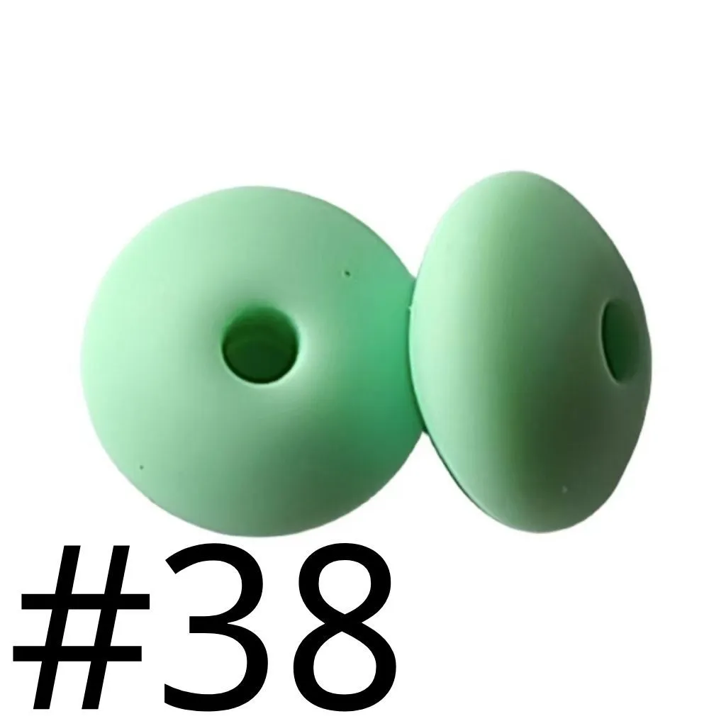Silicone Lentil Beads Spacers Saucers 12mm - Image 82