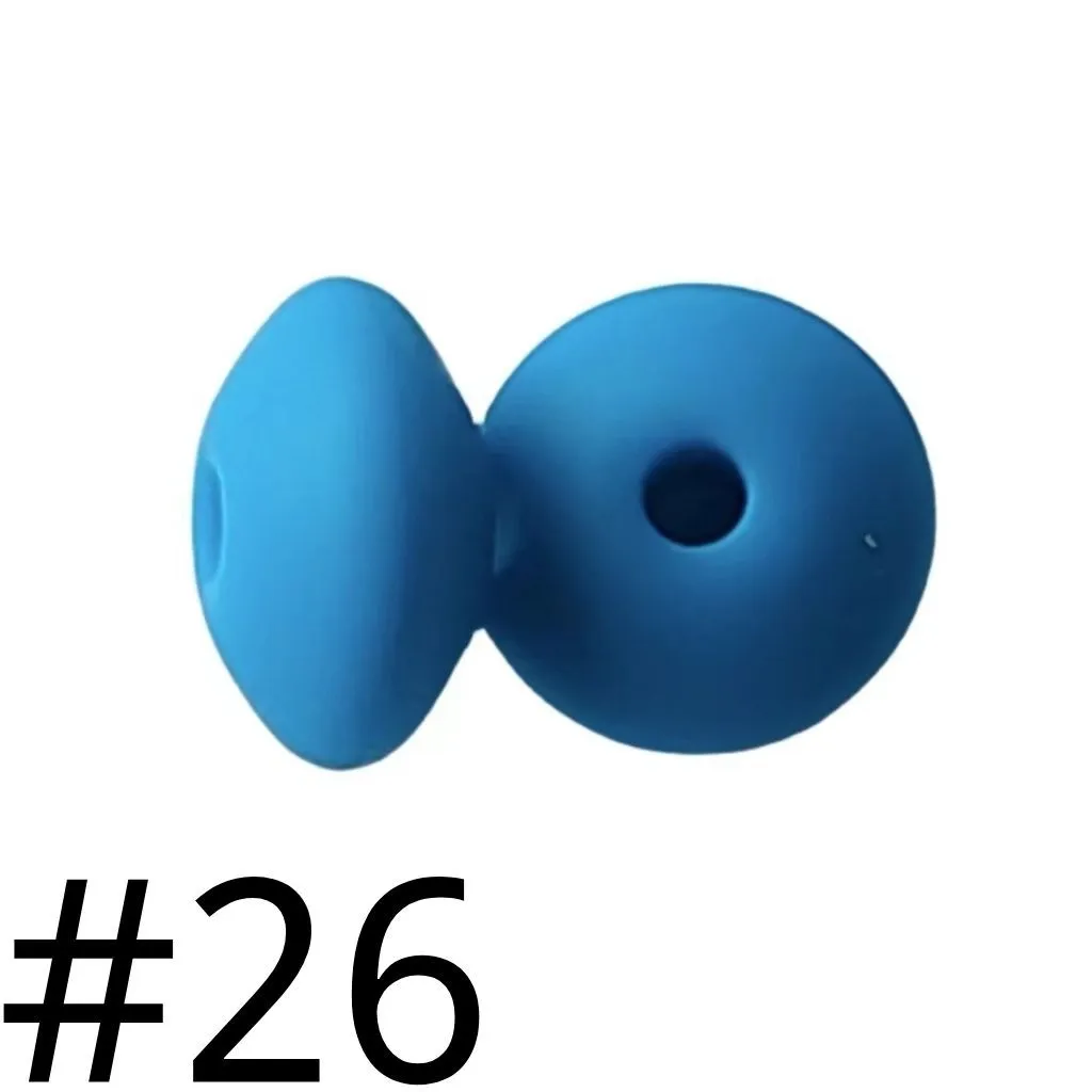 Silicone Lentil Beads Spacers Saucers 12mm - Image 83