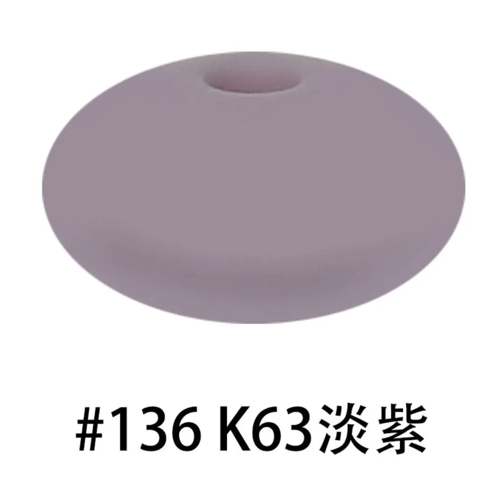 Silicone Lentil Beads Spacers Saucers 12mm - Image 84