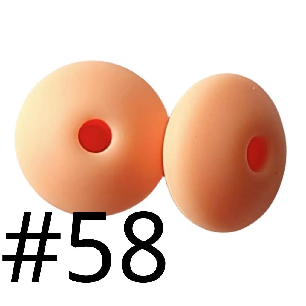 Silicone Lentil Beads Spacers Saucers 12mm - Image 85