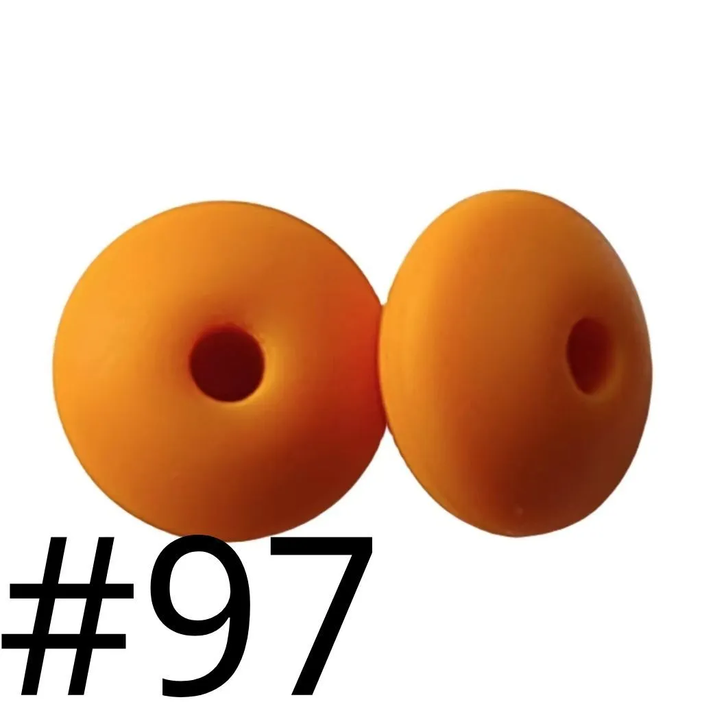 Silicone Lentil Beads Spacers Saucers 12mm - Image 86