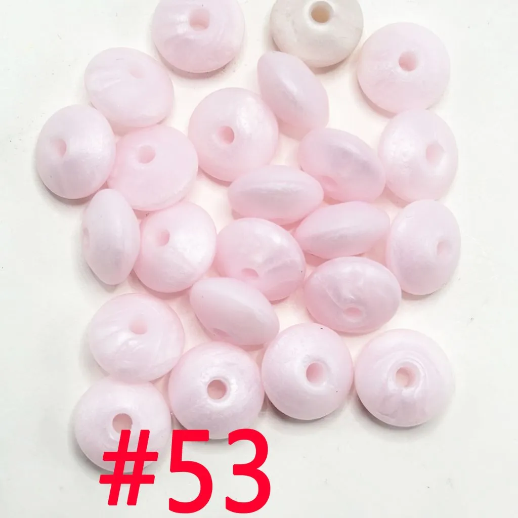 Silicone Lentil Beads Spacers Saucers 12mm - Image 93