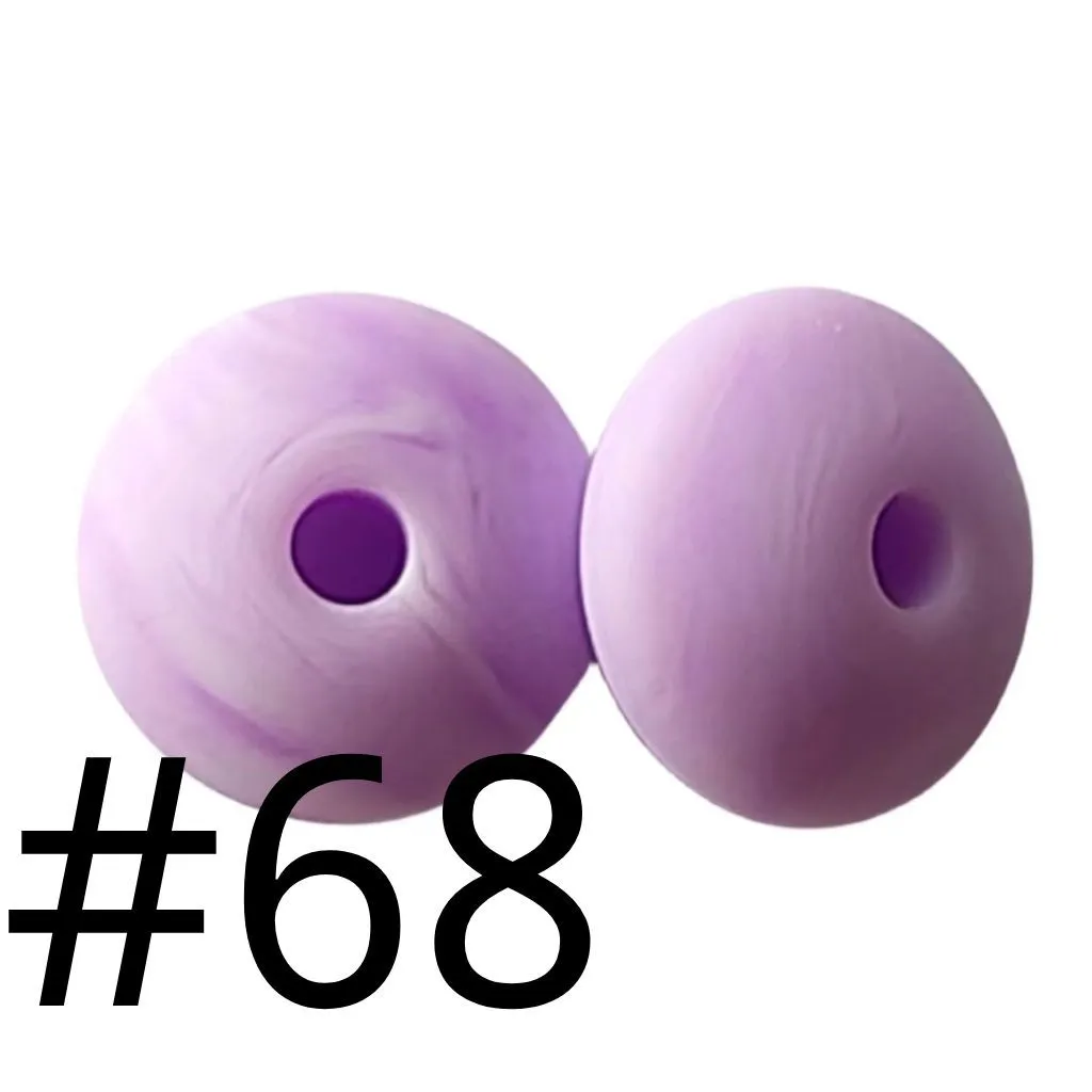 Silicone Lentil Beads Spacers Saucers 12mm - Image 95