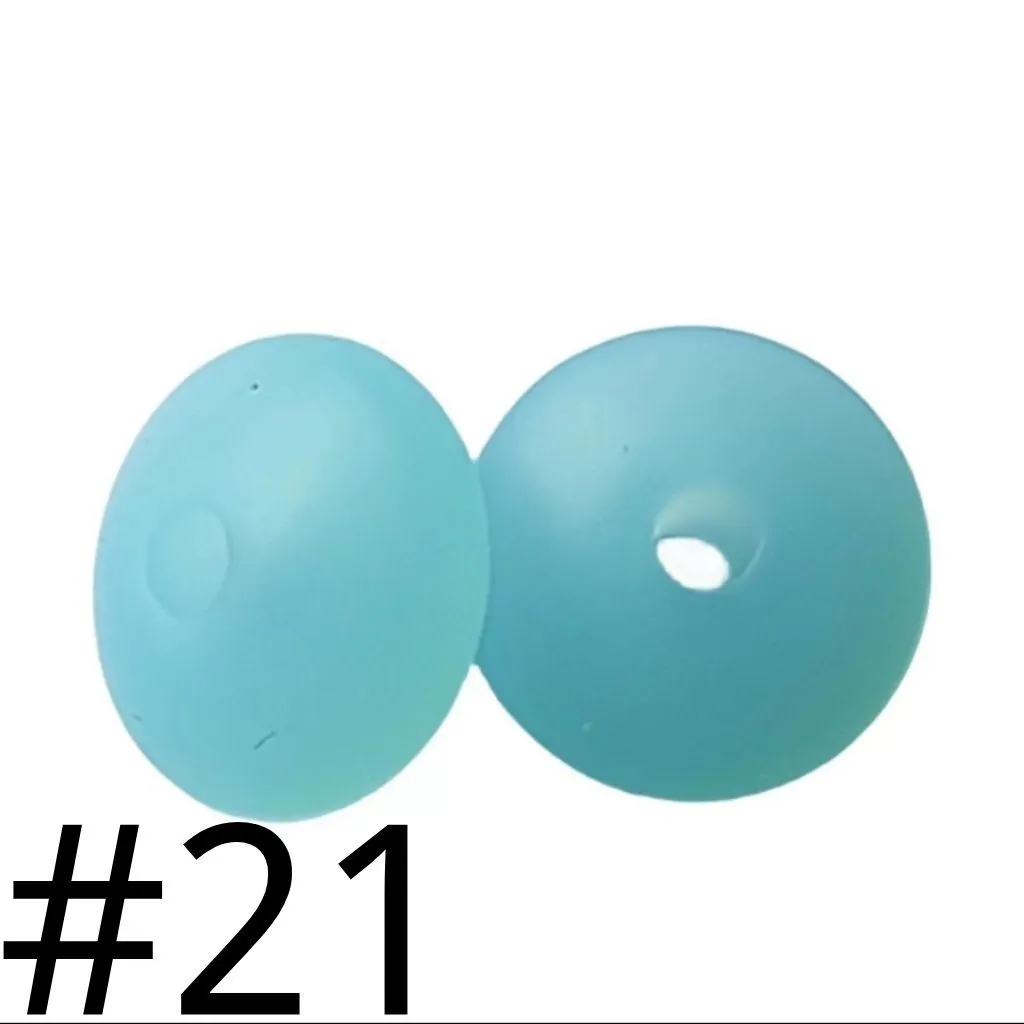 Silicone Lentil Beads Spacers Saucers 12mm - Image 96