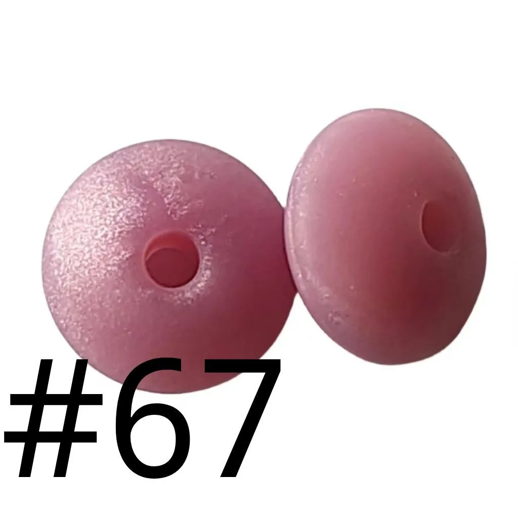 Silicone Lentil Beads Spacers Saucers 12mm - Image 97