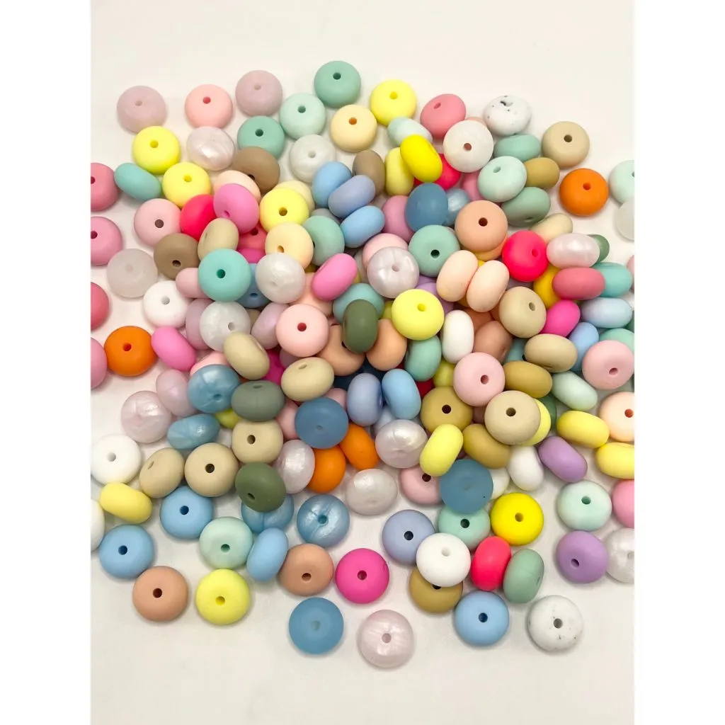 Silicone Wheel Beads Abacus Beads, 14mm - Image 17