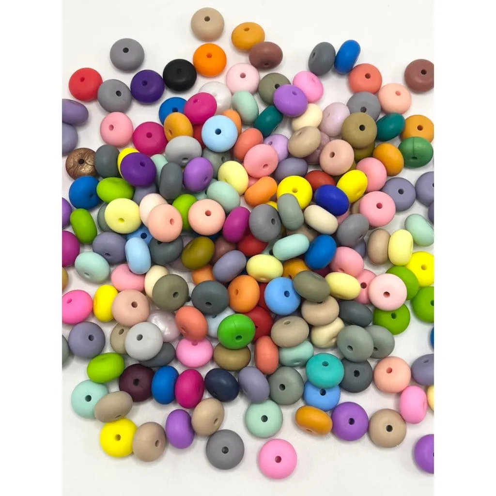 Silicone Wheel Beads Abacus Beads, 14mm - Image 3