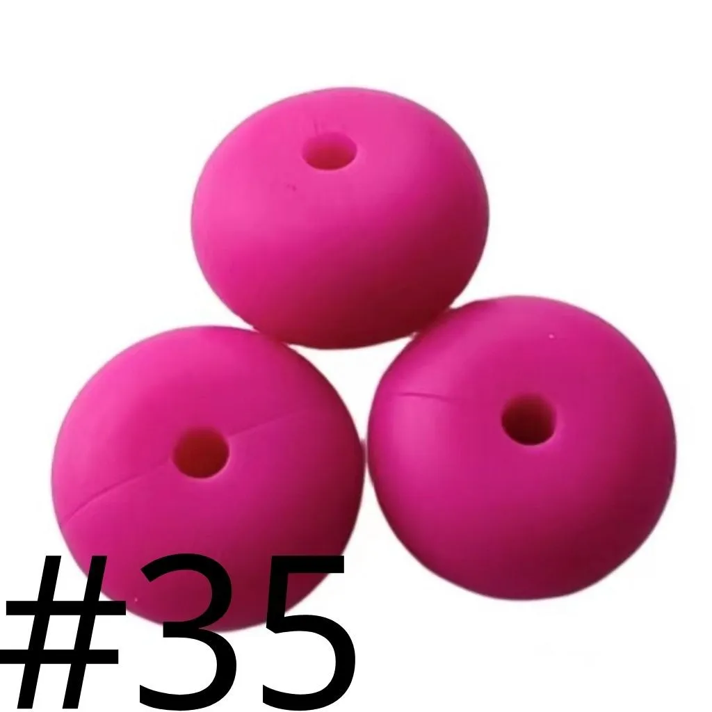 Silicone Wheel Beads Abacus Beads, 14mm - Image 31