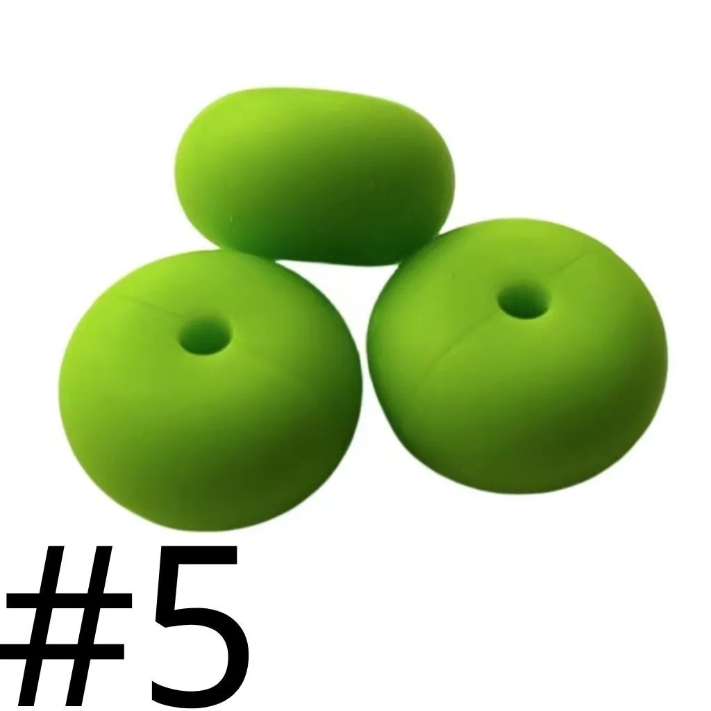 Silicone Wheel Beads Abacus Beads, 14mm - Image 47