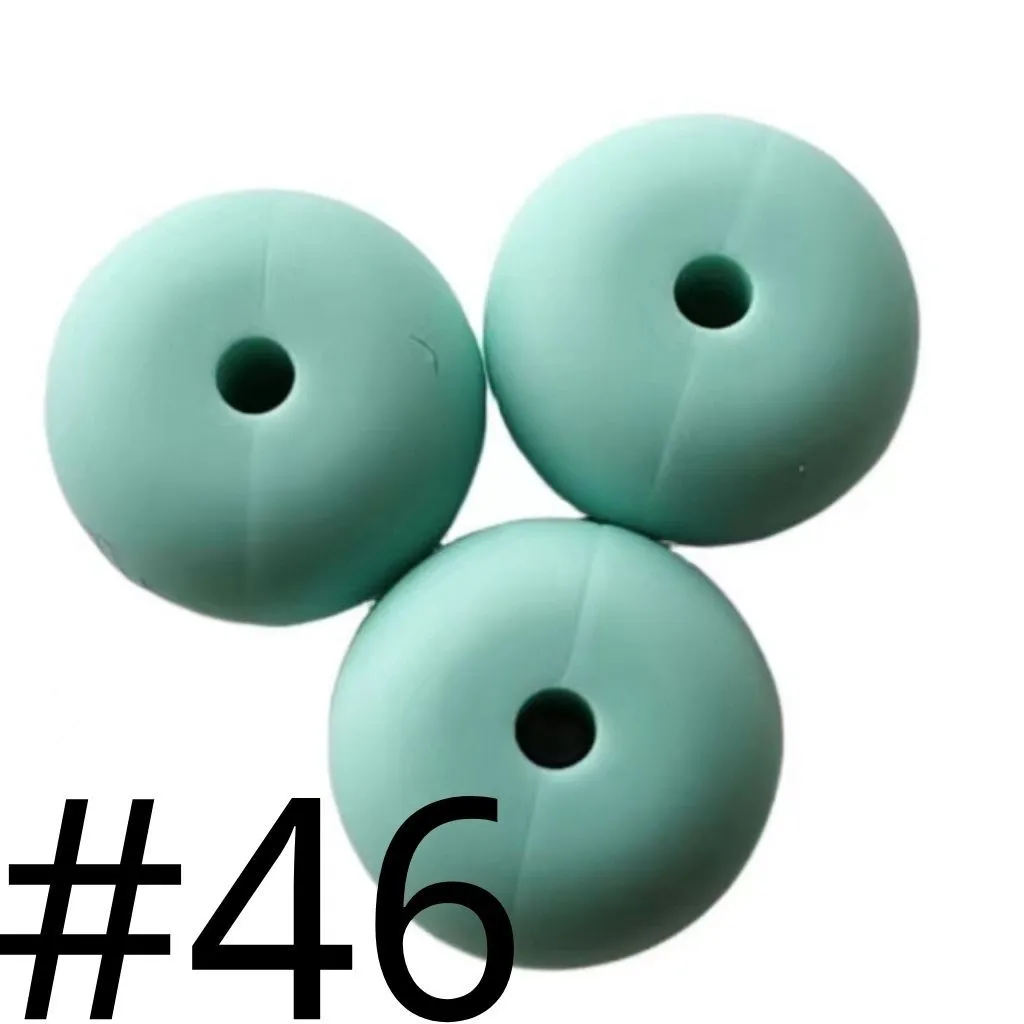 Silicone Wheel Beads Abacus Beads, 14mm - Image 48