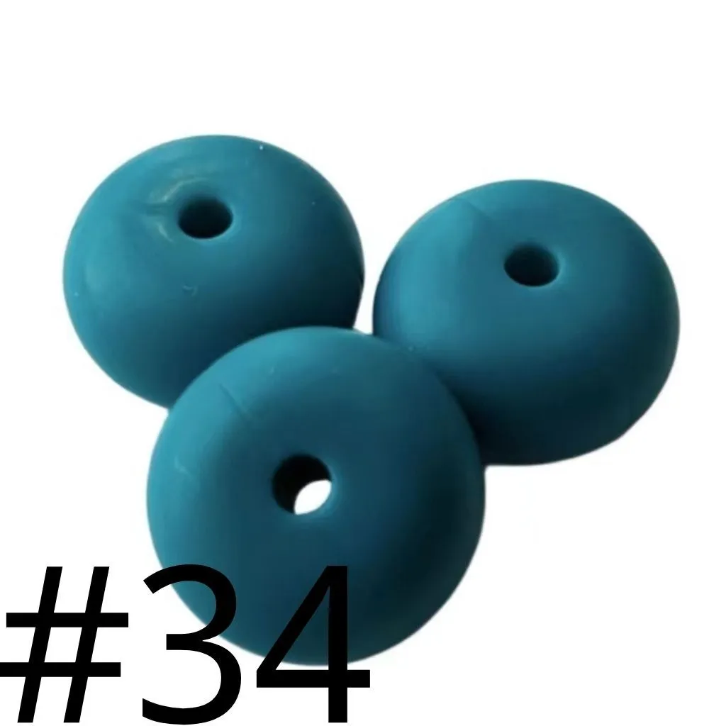 Silicone Wheel Beads Abacus Beads, 14mm - Image 98