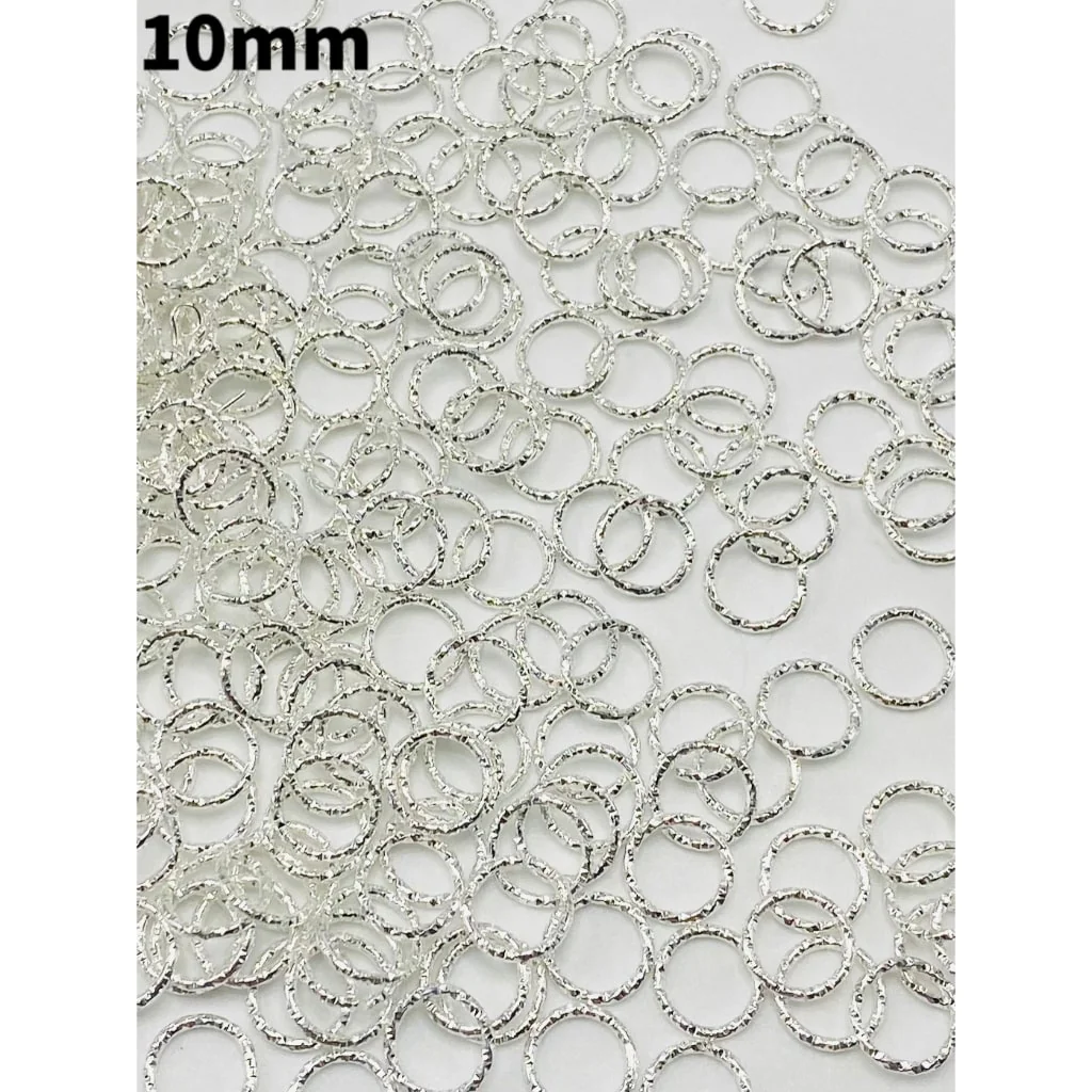 Silver & Gold Metal Beads Charm Jump Ring Alloy Pendant for Jewelry Making - Image 4