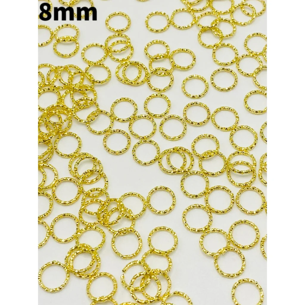 Silver & Gold Metal Beads Charm Jump Ring Alloy Pendant for Jewelry Making - Image 5