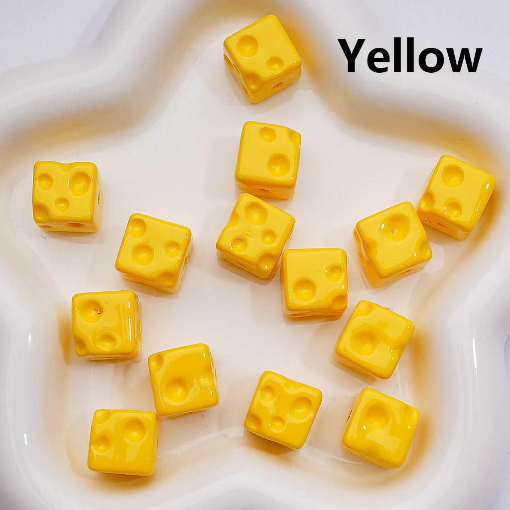 Solid Color Cheese Cube Square Acrylic Beads, 14MM, (Single Color is available for 200pcs(Whole bag)) - Image 10
