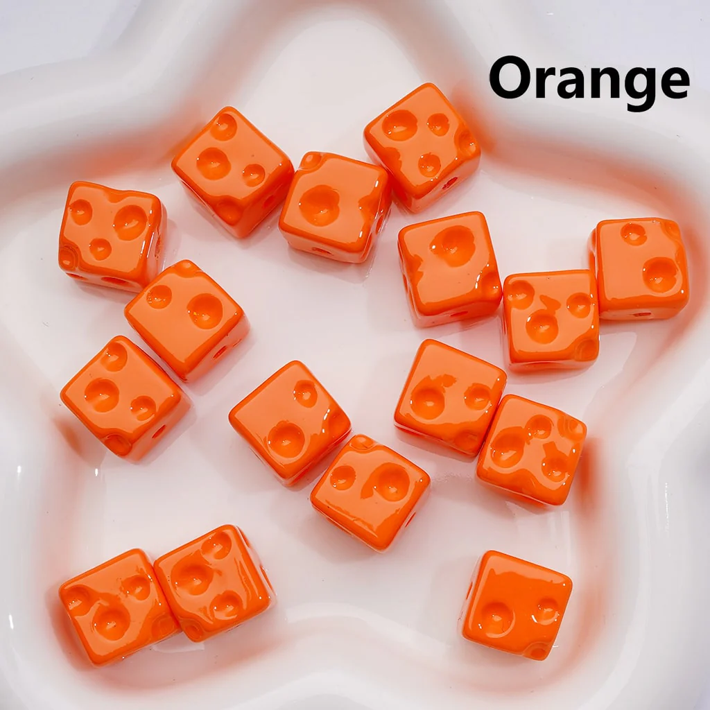 Solid Color Cheese Cube Square Acrylic Beads, 14MM, (Single Color is available for 200pcs(Whole bag)) - Image 12