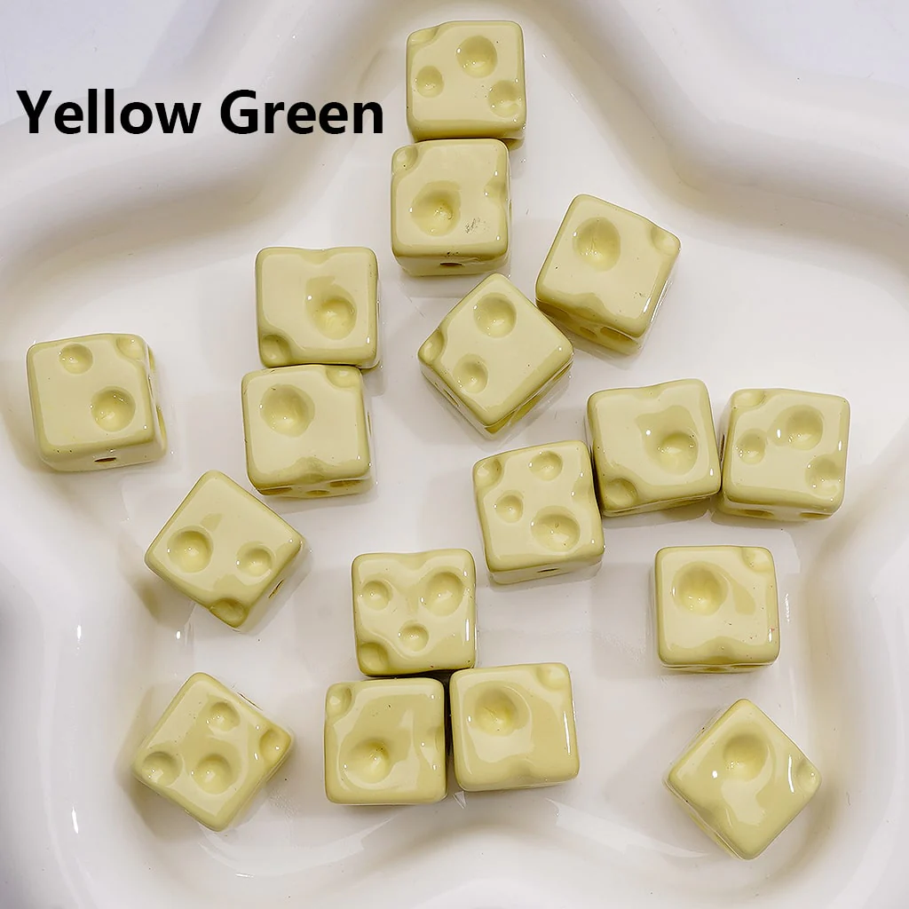 Solid Color Cheese Cube Square Acrylic Beads, 14MM, (Single Color is available for 200pcs(Whole bag)) - Image 17