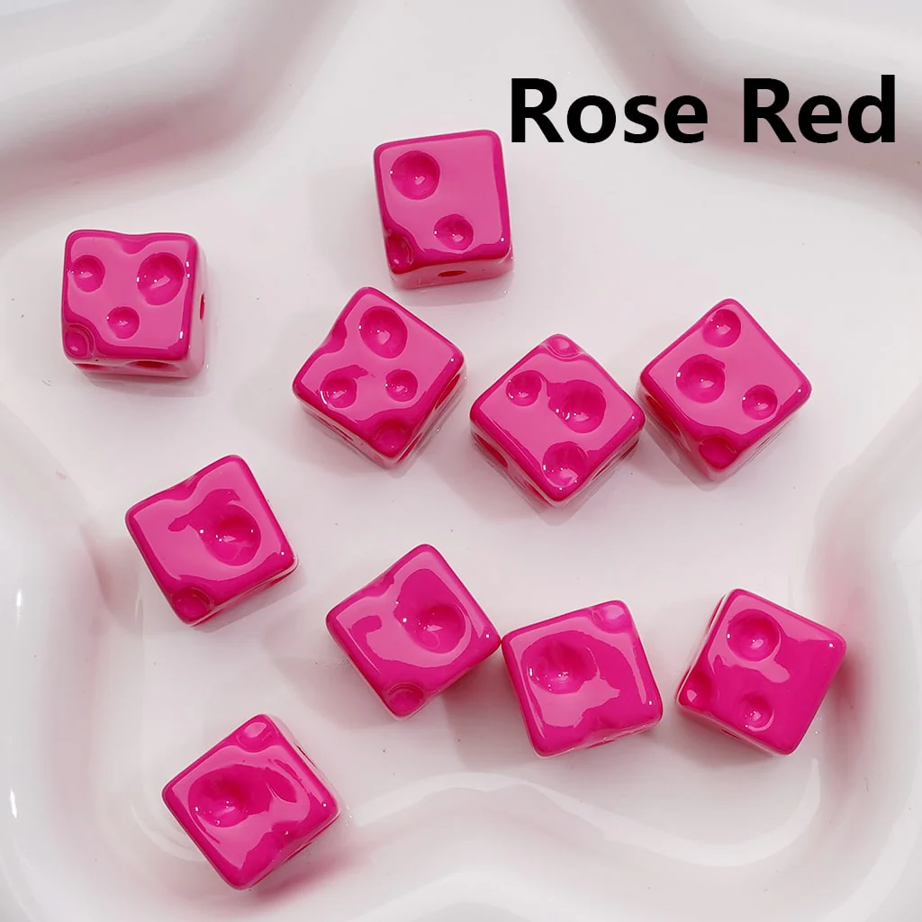 Solid Color Cheese Cube Square Acrylic Beads, 14MM, (Single Color is available for 200pcs(Whole bag)) - Image 5