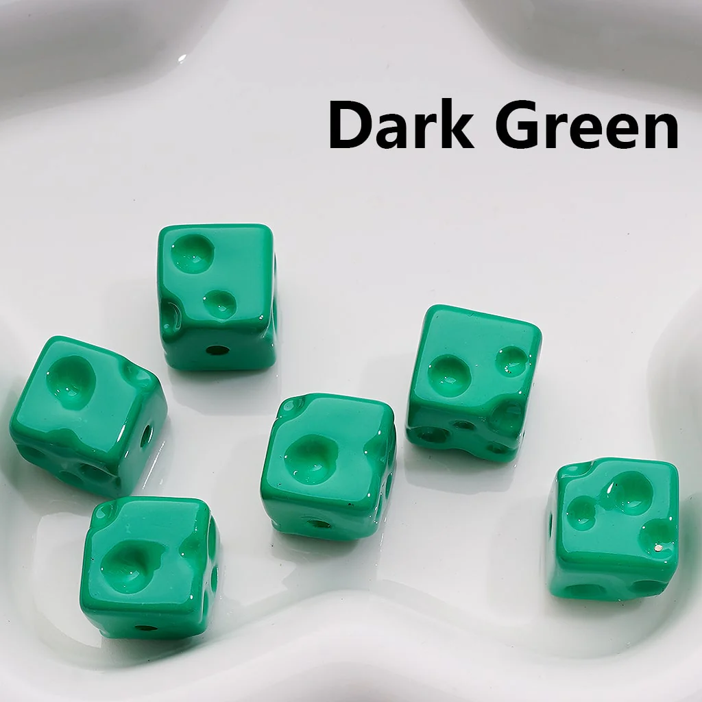 Solid Color Cheese Cube Square Acrylic Beads, 14MM, (Single Color is available for 200pcs(Whole bag)) - Image 6