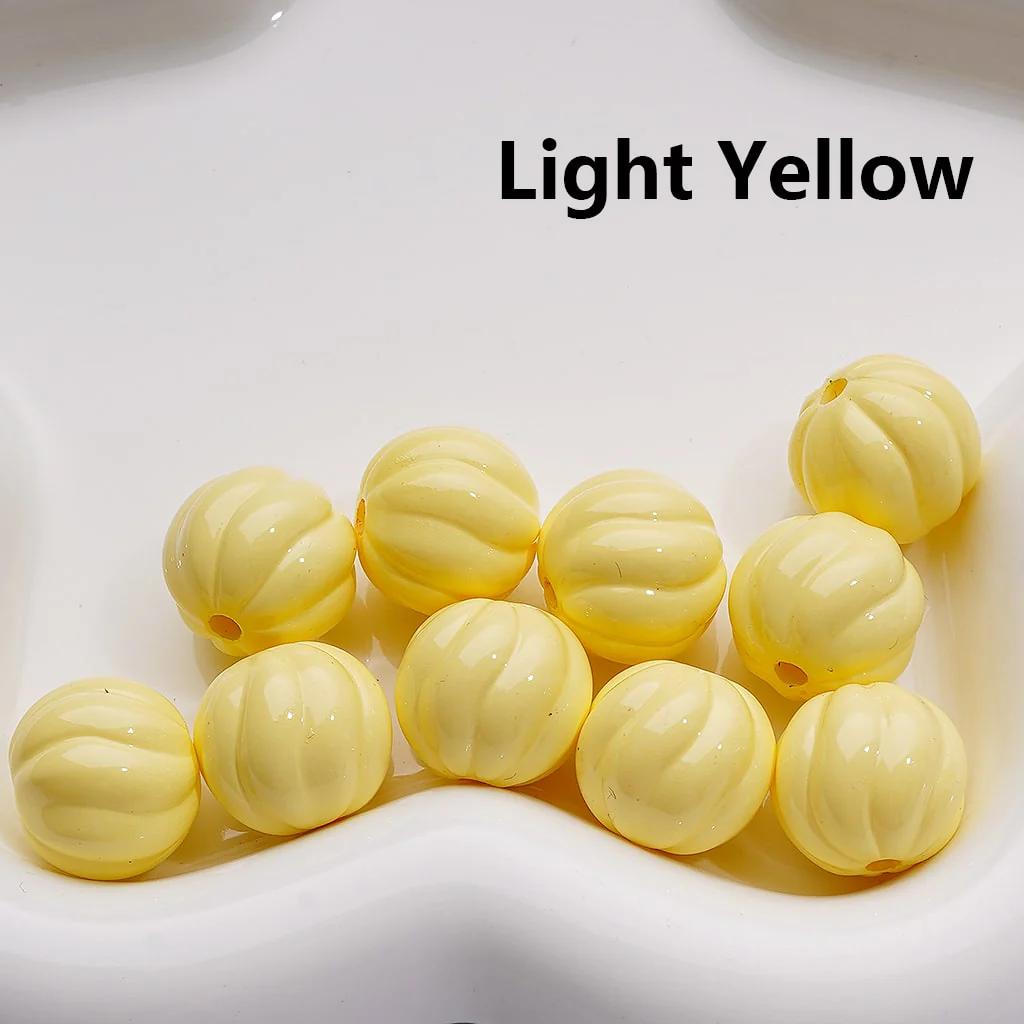 Stoving Varnish Solid Color Pumpkin Halloween Acrylic Beads, 16MM (Single Color is available for 200pcs(Whole bag)) - Image 10
