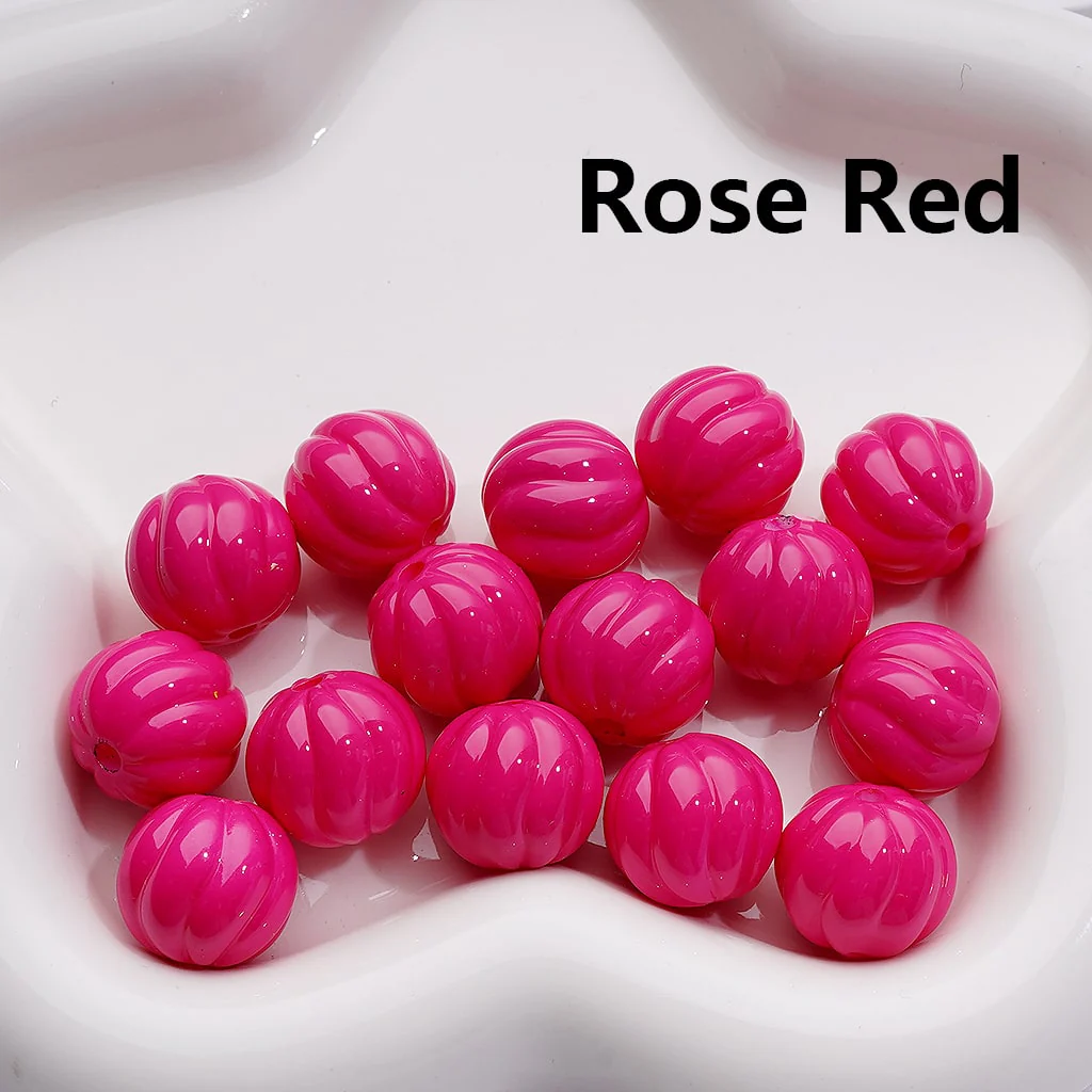 Stoving Varnish Solid Color Pumpkin Halloween Acrylic Beads, 16MM (Single Color is available for 200pcs(Whole bag)) - Image 13