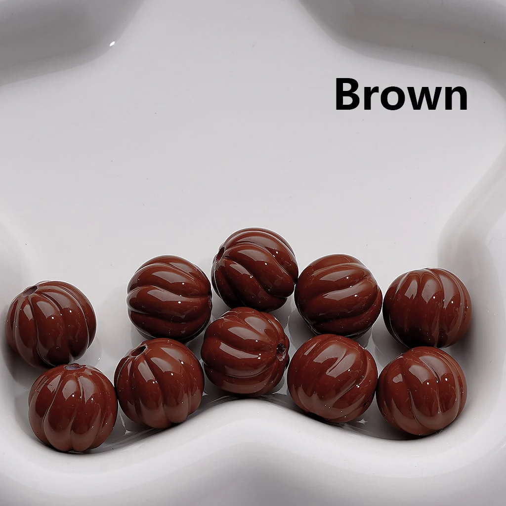 Stoving Varnish Solid Color Pumpkin Halloween Acrylic Beads, 16MM (Single Color is available for 200pcs(Whole bag)) - Image 14