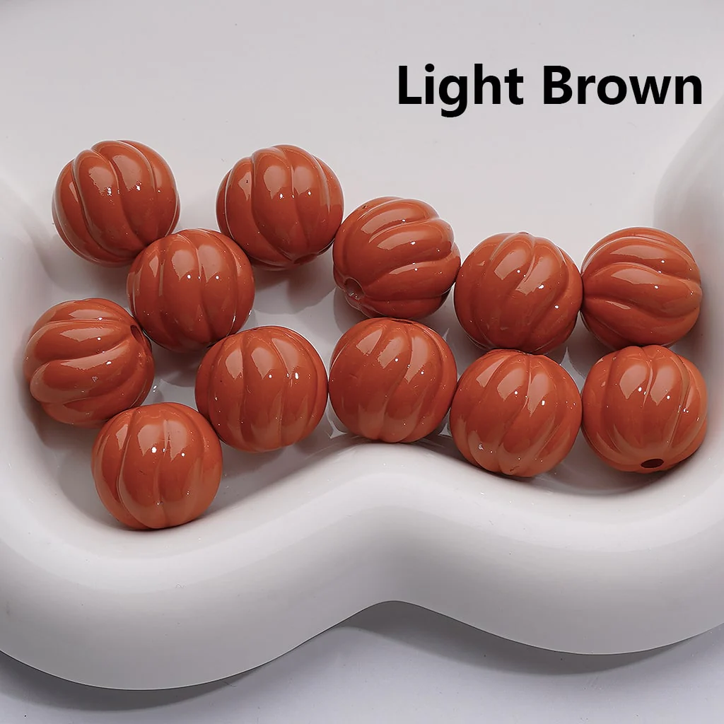 Stoving Varnish Solid Color Pumpkin Halloween Acrylic Beads, 16MM (Single Color is available for 200pcs(Whole bag)) - Image 16