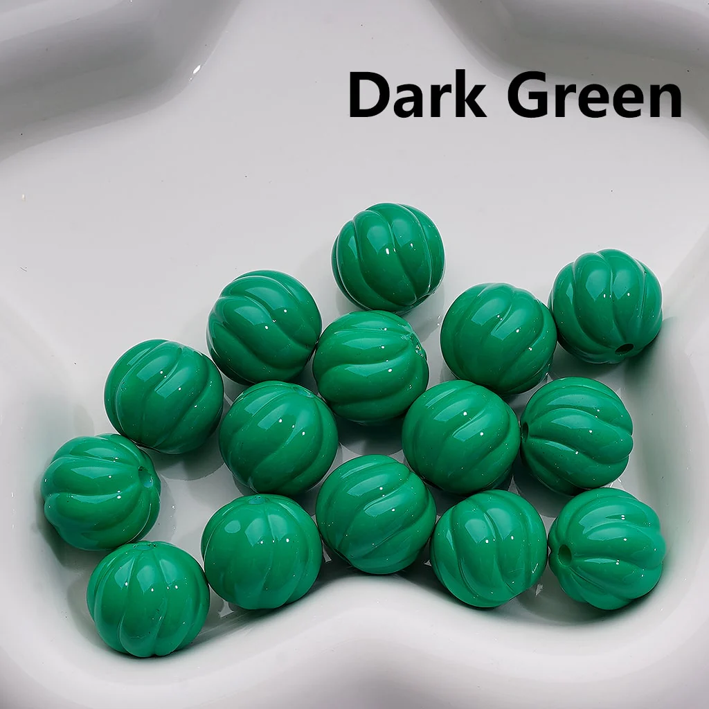 Stoving Varnish Solid Color Pumpkin Halloween Acrylic Beads, 16MM (Single Color is available for 200pcs(Whole bag)) - Image 3